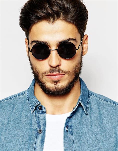 round black sunglasses for men